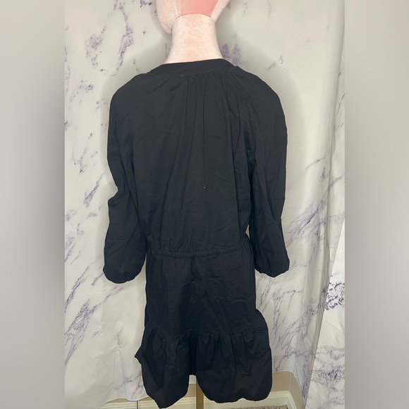 Aster The Label Black Ruched Shirt Dress Sz M - Picture 7 of 8